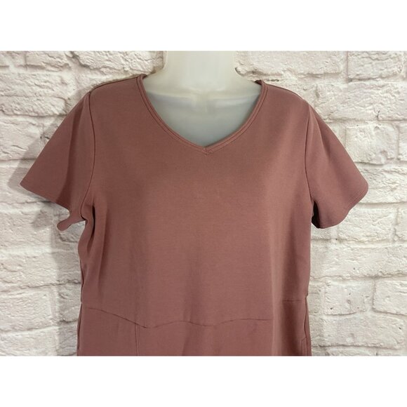 Duluth Trading Womens NoGA Short Sleeve Active Dress XL Mauve Pink UPF 50 Soft - Picture 3 of 8